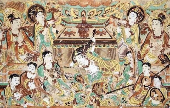 抖音上很火的敦煌飞天音乐_抖音里敦煌飞天真人图片_抖音敦煌飞天