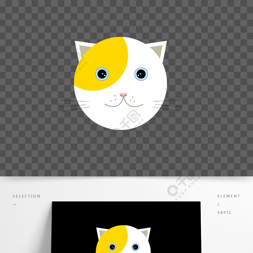 抽象猫咪图案图片_可爱的猫咪头抽象图_抽象画猫的图片大全